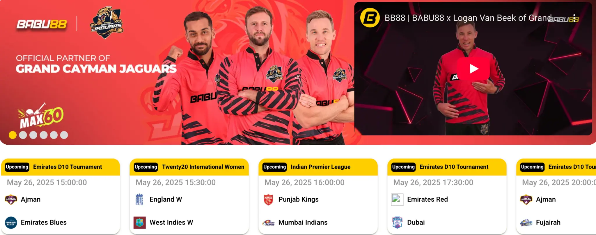 Live sports betting on football events at Babu88 platform